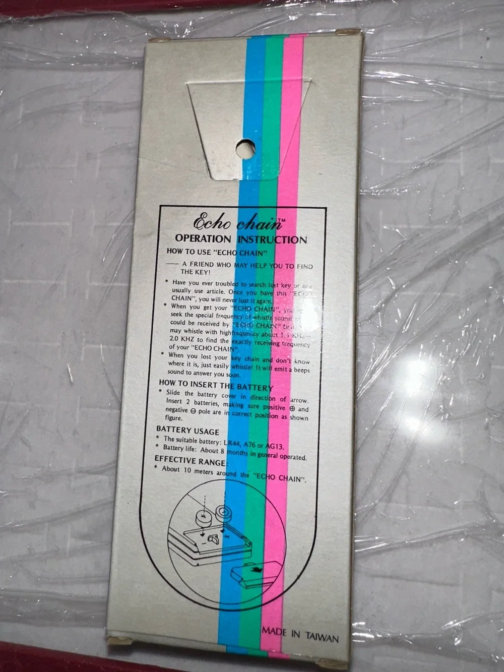 1980s Echo Chain Just Whistle Key Finder